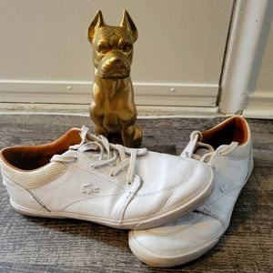 Lacoste white tennis shoes